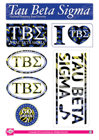 Tau Beta Sigma <br> Animal Print Stickers