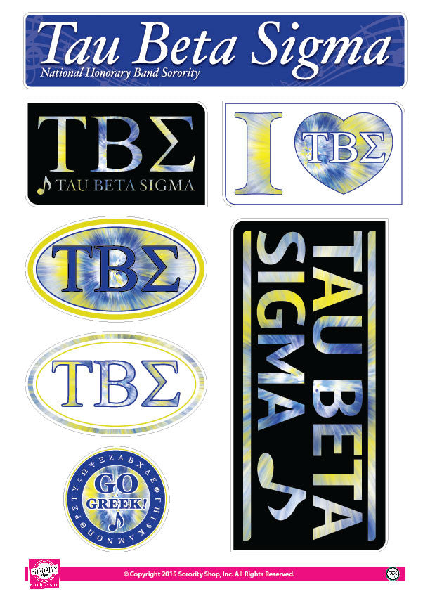 Tau Beta Sigma <br> Tie Dye Stickers