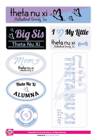 Theta Nu Xi <br>Family Stickers