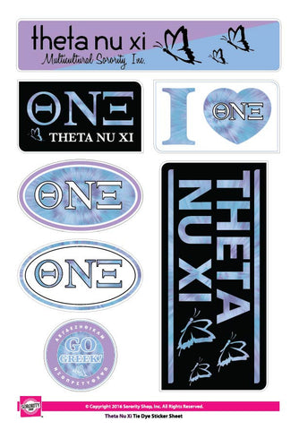 Theta Nu Xi <br>Tie Dye Stickers