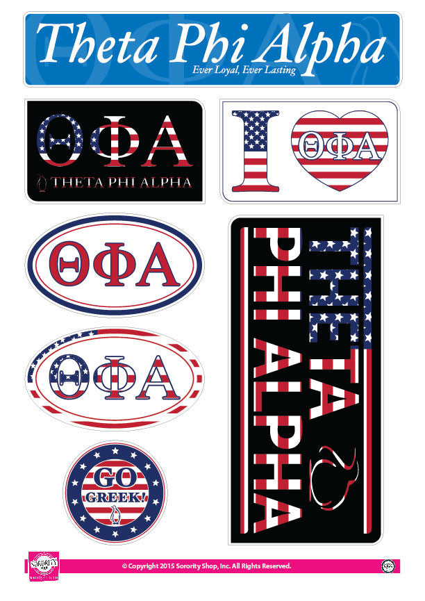 Theta Phi Alpha <br> American Stickers