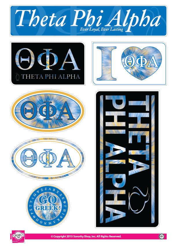 Theta Phi Alpha <br> Tie Dye Stickers