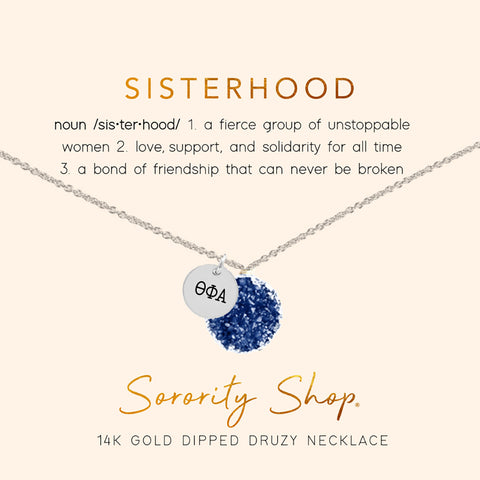 Theta Phi Alpha Sisterhood Druzy Necklace