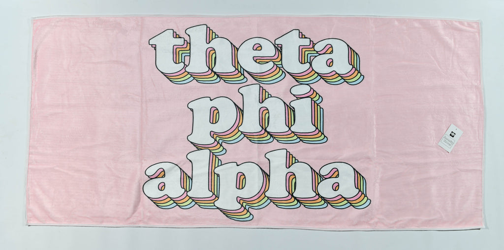 Theta Phi Alpha Plush Retro Beach Towel
