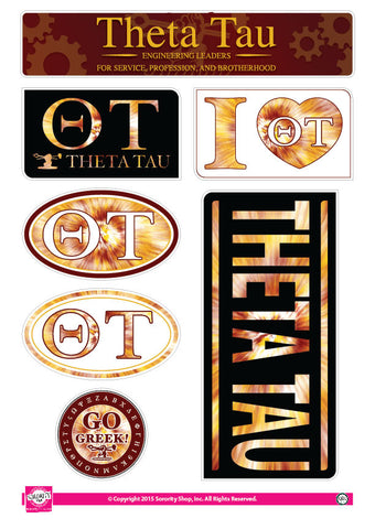 Theta Tau <br> Tie Dye Stickers
