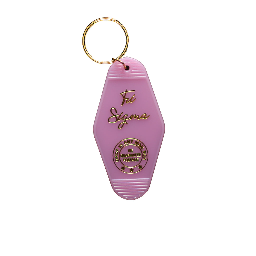 Tri Sigma Vintage Motel Keychain