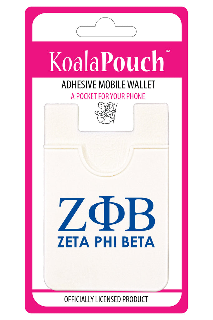 Zeta Phi Beta Koala Pouch - Greek Letters Design - Phone Wallet