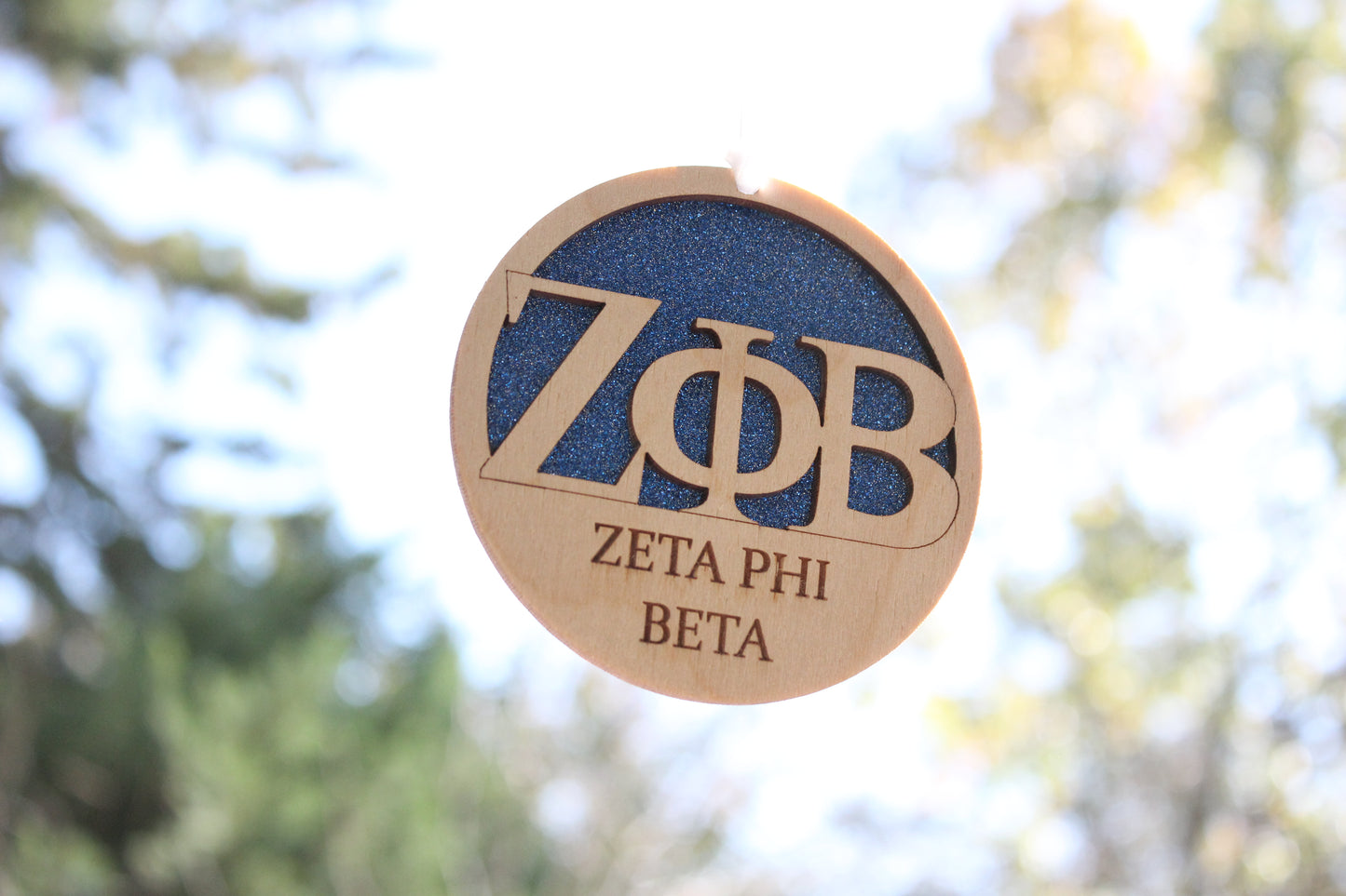 Zeta Phi Beta - Laser Carved Ornament - 3" Round