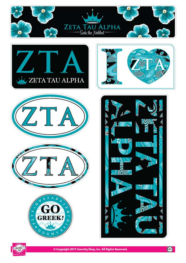 Zeta Tau Alpha <br> Lifestyle Stickers