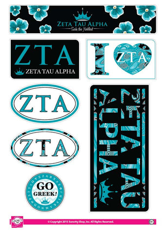 Zeta Tau Alpha <br> Lifestyle Stickers