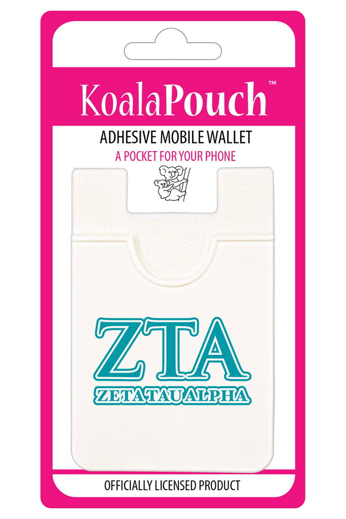 Zeta Tau Alpha Koala Pouch - Greek Letters Design - Phone Wallet