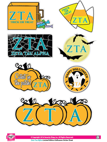 Zeta Tau Alpha Halloween Stickers