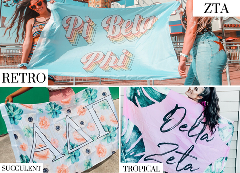 Zeta Tau Alpha Sorority Flags