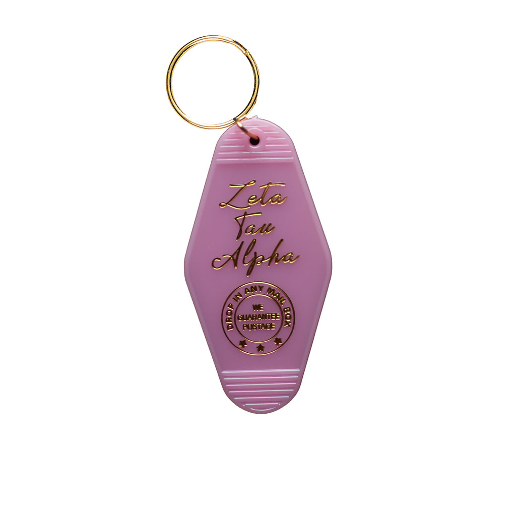 Zeta Tau Alpha Vintage Motel Keychain