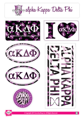 Alpha Kappa Delta Phi <br> Animal Print Stickers