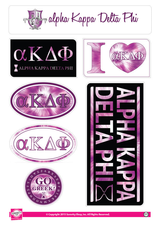 Alpha Kappa Delta Phi <br> Tie Dye Stickers