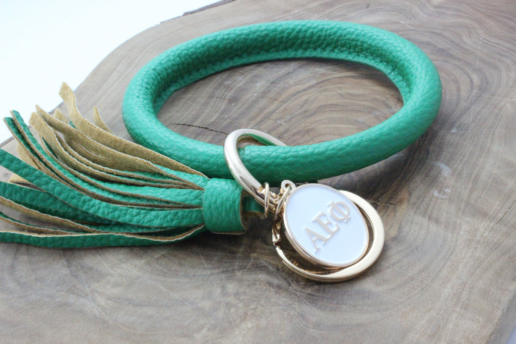 Alpha Epsilon Phi Bangle Sorority Keychain