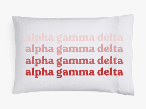 Alpha Gamma Delta Cotton Pillowcase