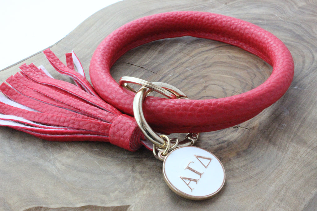 Alpha Gamma Delta Bangle Sorority Keychain