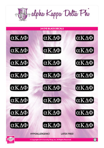 Alpha Kappa Delta Phi Eye Black Decals