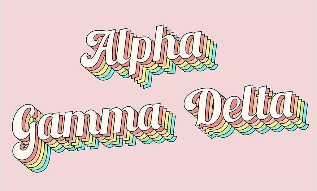 Alpha gamma delta retro flag