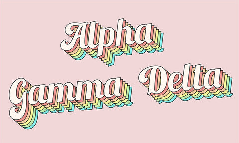 Alpha gamma delta retro flag
