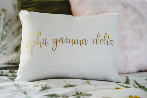 Alpha Gamma delta Throw Pillow