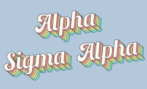 Alpha Sigma Alpha Retro Flag