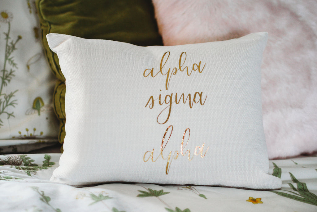 Alpha Sigma Alpha Throw Pillow
