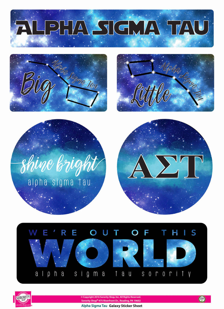 Alpha Sigma Tau Galaxy Stickers