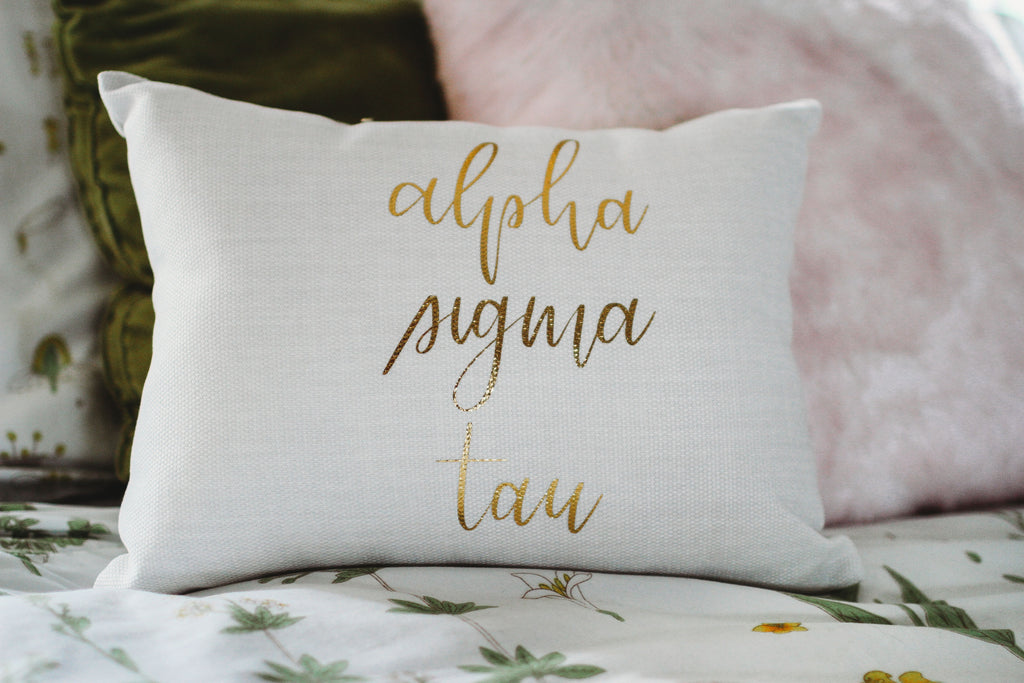 Alpha Sigma Tau Throw Pillow
