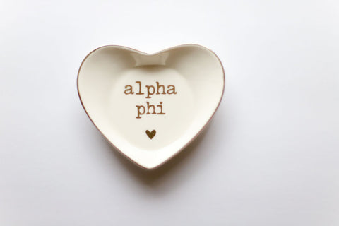 Alpha Phi Ceramic Ring Dish