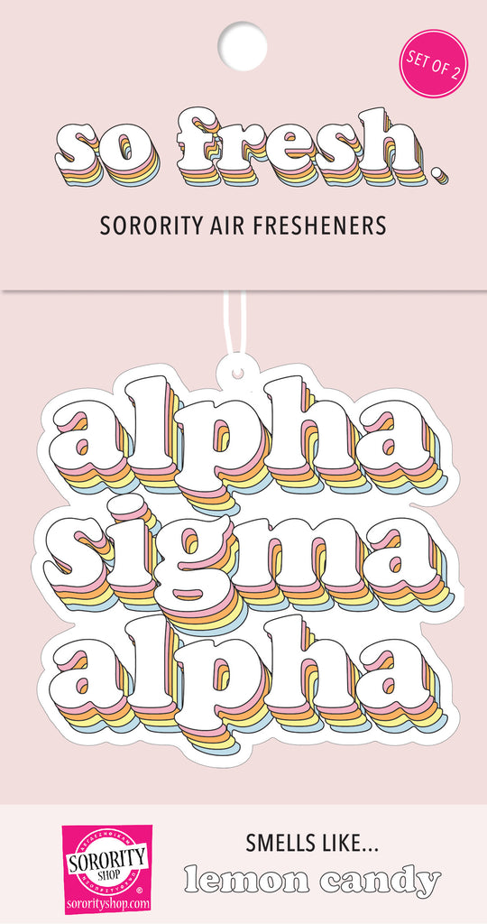 Alpha Sigma Alpha Retro Air Freshener