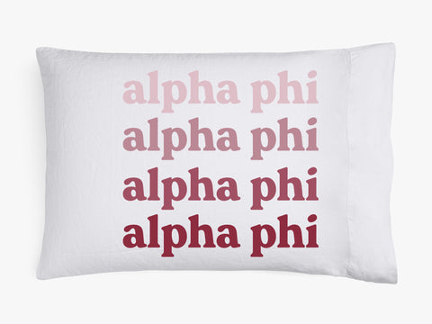 Alpha Phi Cotton Pillowcase
