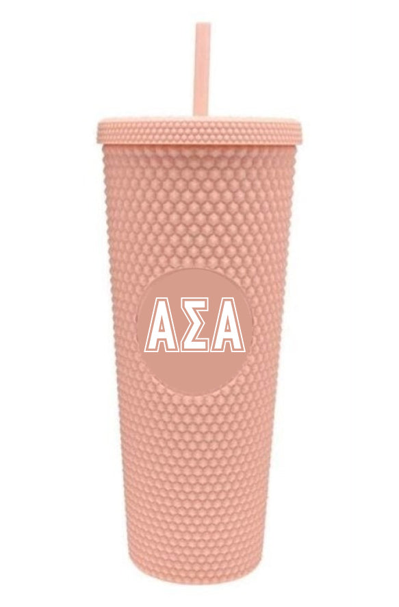 Alpha Sigma Alpha Studded Tumbler