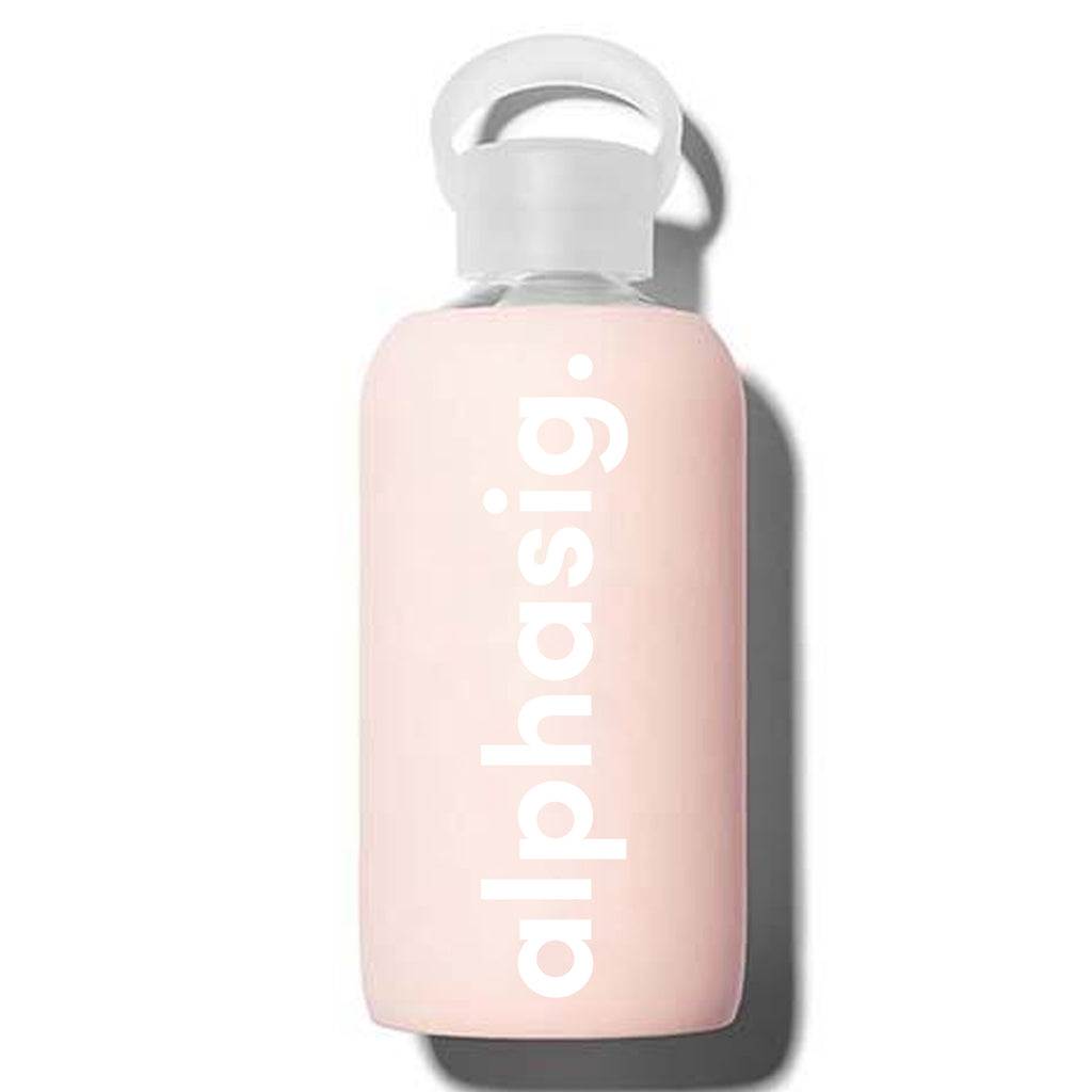 Alpha Phi Glass Water Bottle with Silicone Sleeve – SororityShop