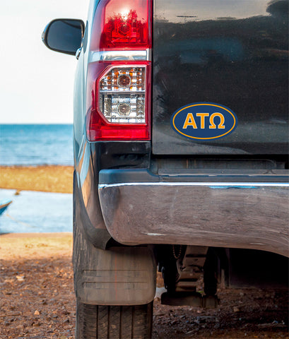 Alpha Tau Omega Oval Fraternity Car Magnet Set of 2