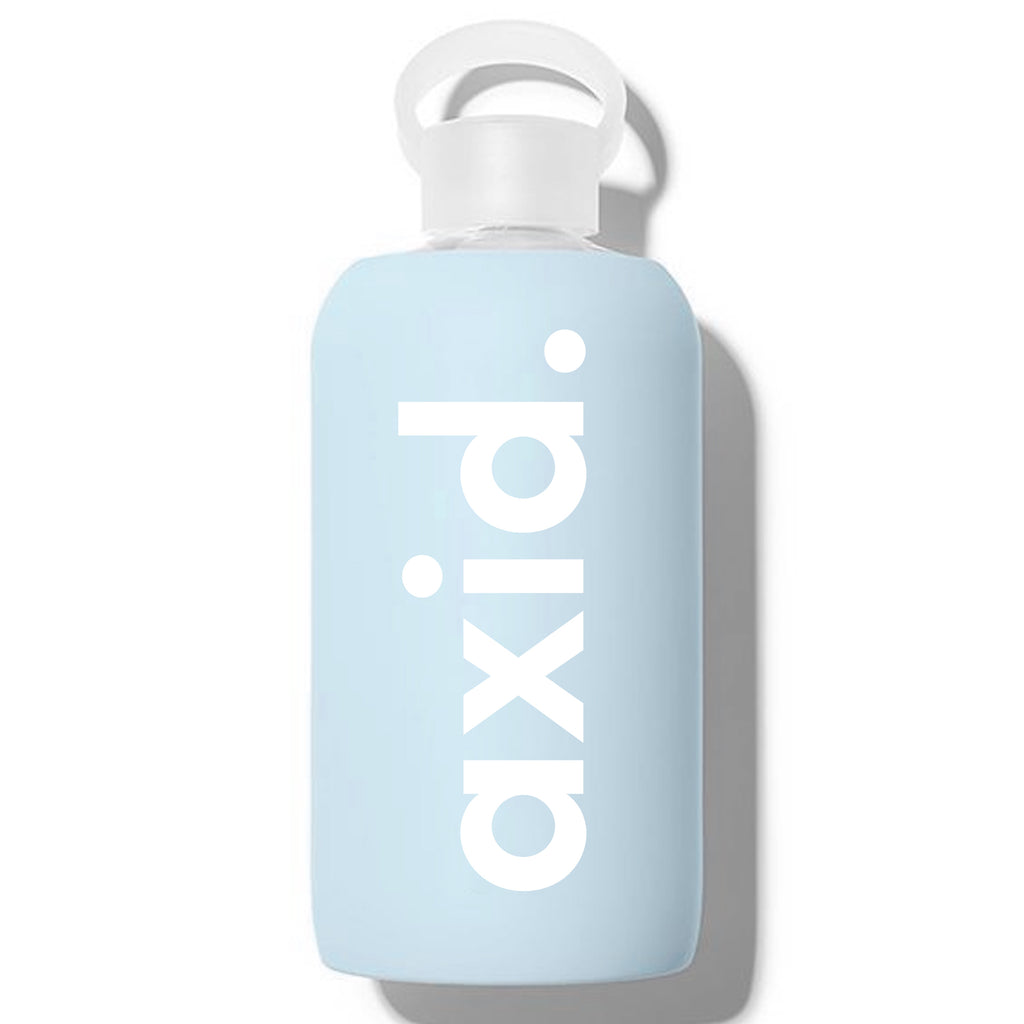 Alpha Xi Delta Glass Water Bottle with Silicone Sleeve