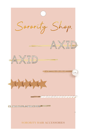 Alpha Xi Delta Sorority Hair Clips