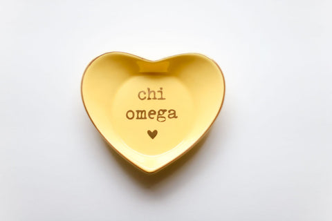 Chi Omega Ceramic Ring Dish