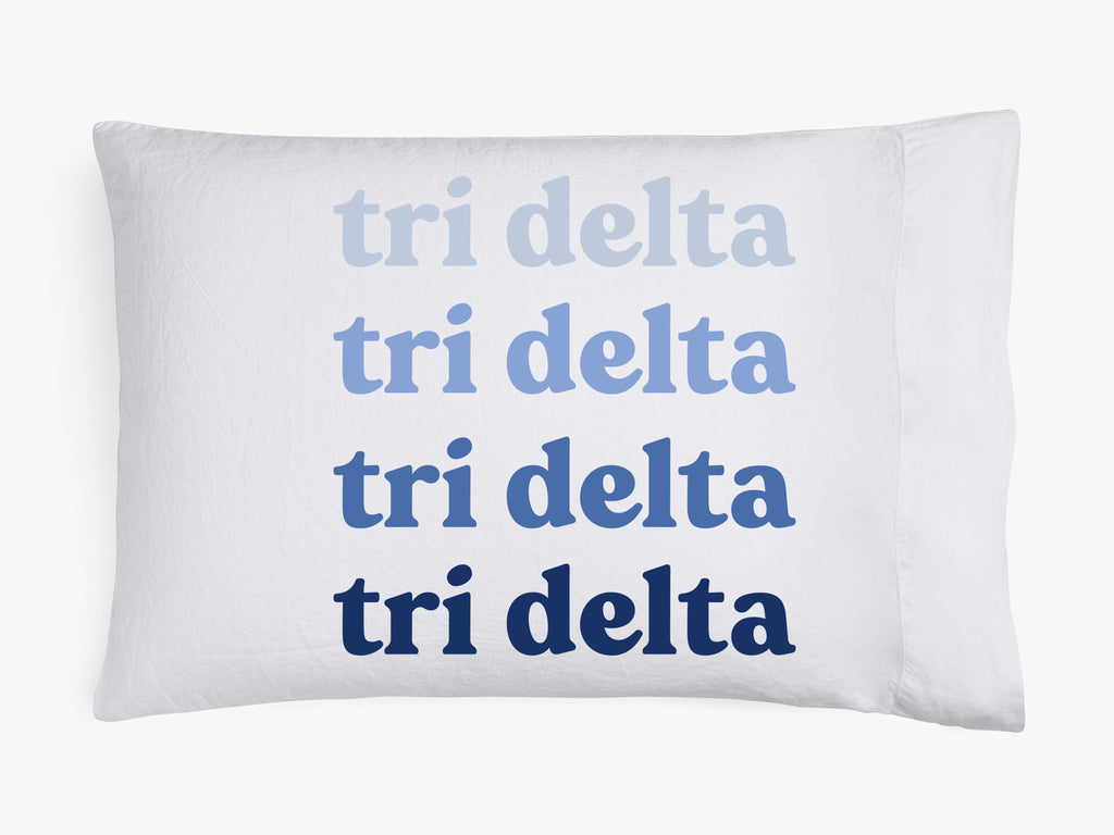 Delta Delta Delta Cotton Pillowcase