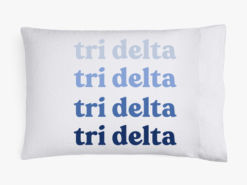 Delta Delta Delta Cotton Pillowcase