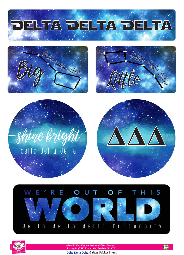 Delta Delta Delta Galaxy Stickers