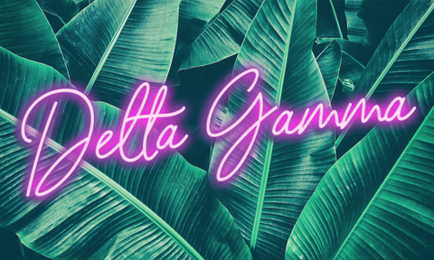 Delta Gamma Neon Palm Flag