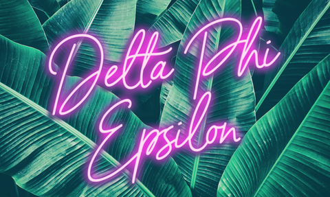 Delta Phi Epsilon Neon Palm Flag
