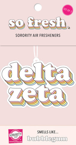 Delta Zeta - Retro Air Freshener - Bubblegum Scent