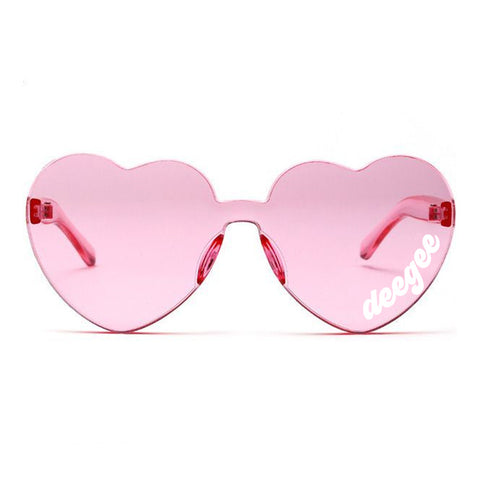 Delta Gamma Sunglasses — Heart Shaped Sunglasses Printed With DG Logo