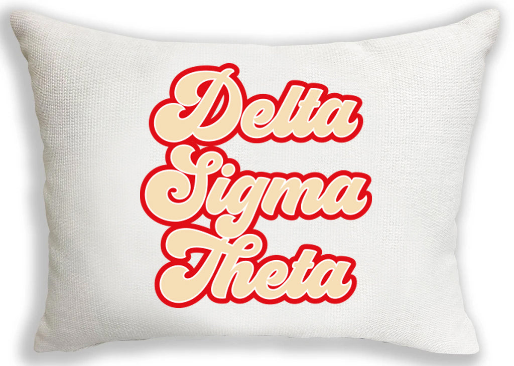 Delta Sigma Theta Retro Throw Pillow