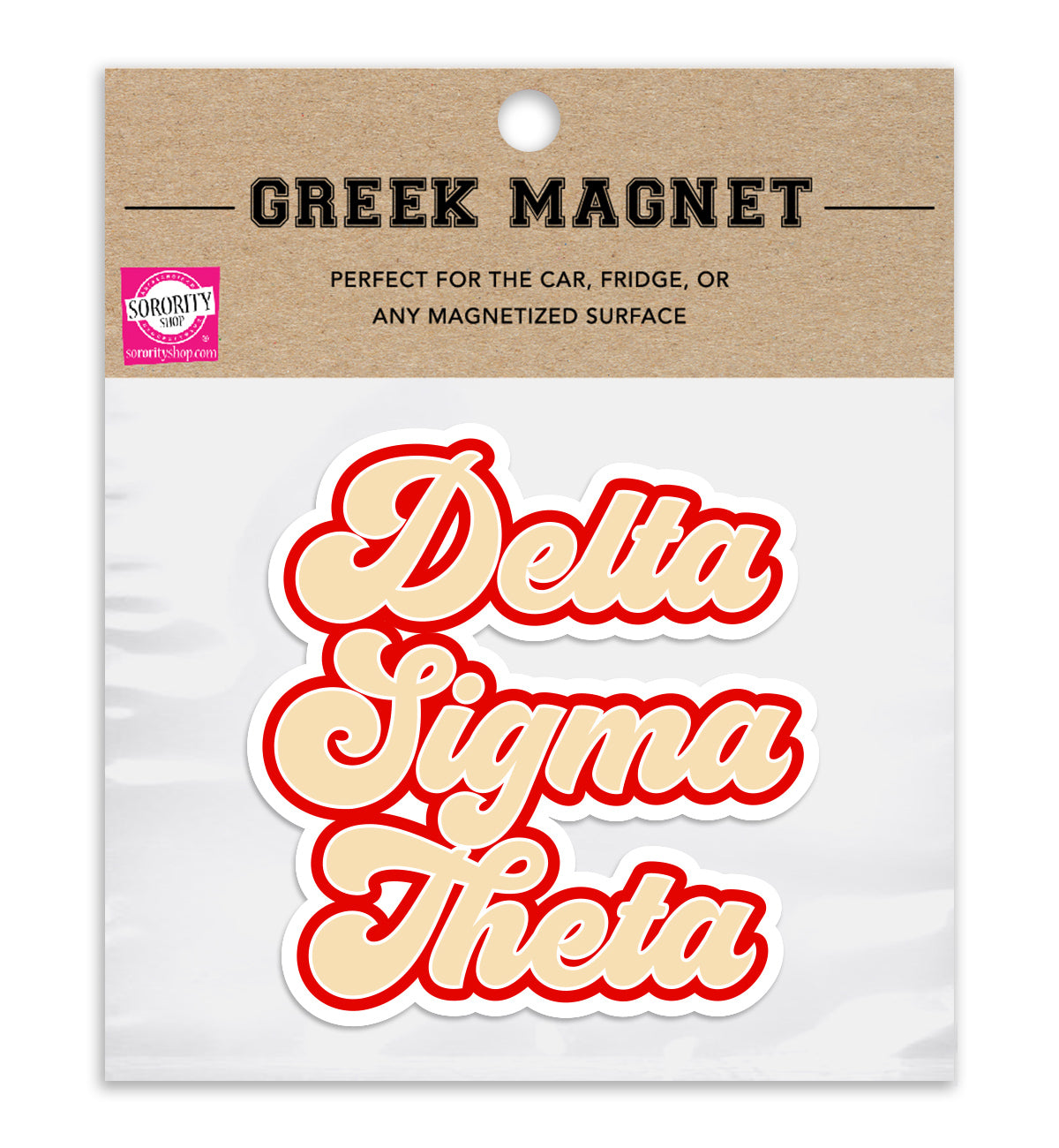 Delta Sigma Theta Retro Sorority Car Magnet Set of 2