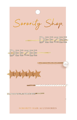 Delta Zeta Sorority Hair Clips